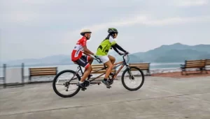 Cycling at Statue of Unity